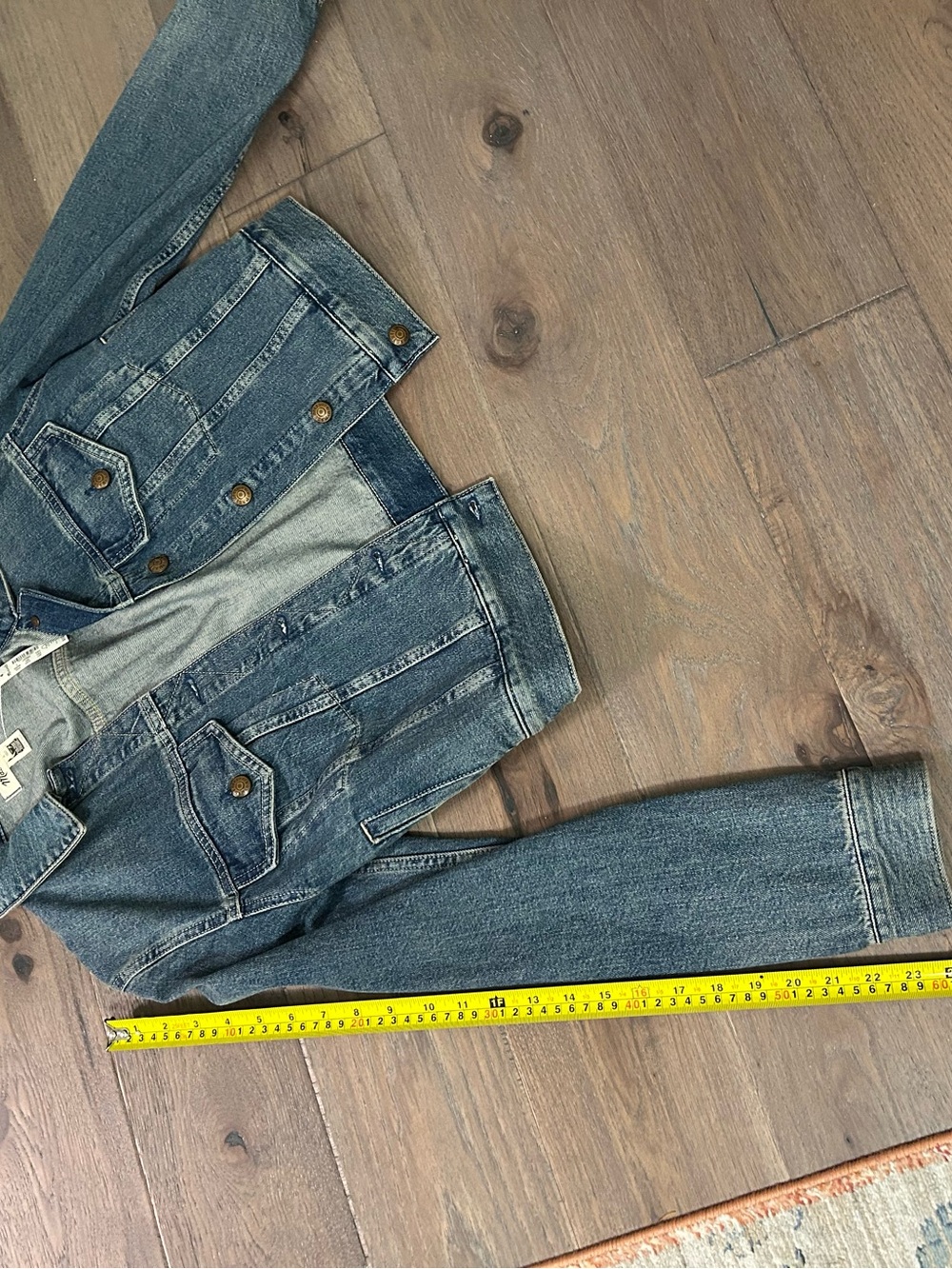 Madewell Cropped Jean Jacket in Medium Blue NWT - Picture 5 of 7